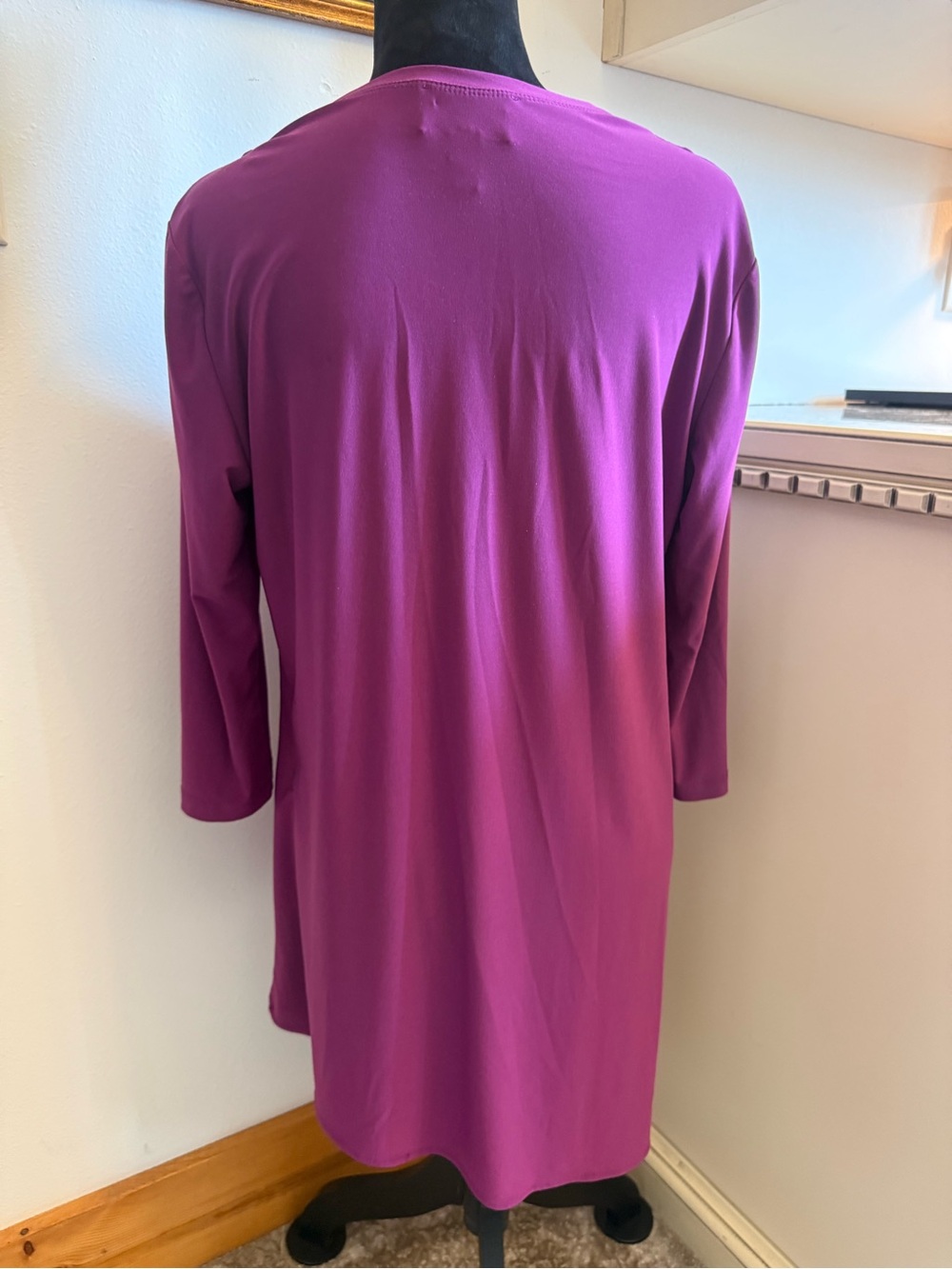 Joseph Ribkoff - Women's V-Neck Flowing Tunic Top - Magenta size 12 - Picture 2 of 4